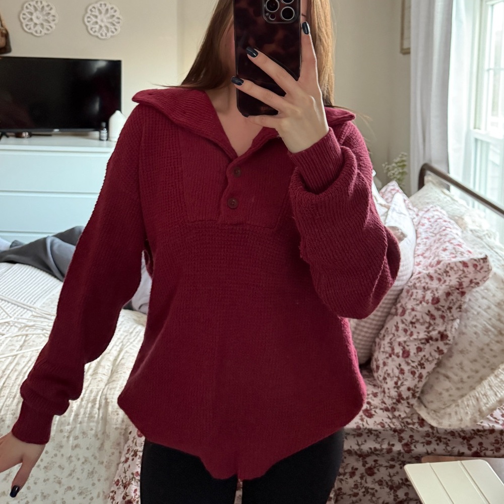 Aerie Button-Up Sweater